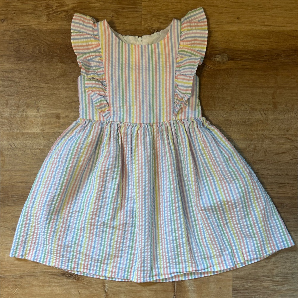Girls’ Easter Pastel Striped Dress
